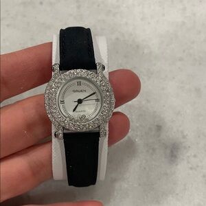 Gruen Silver and Black Watch